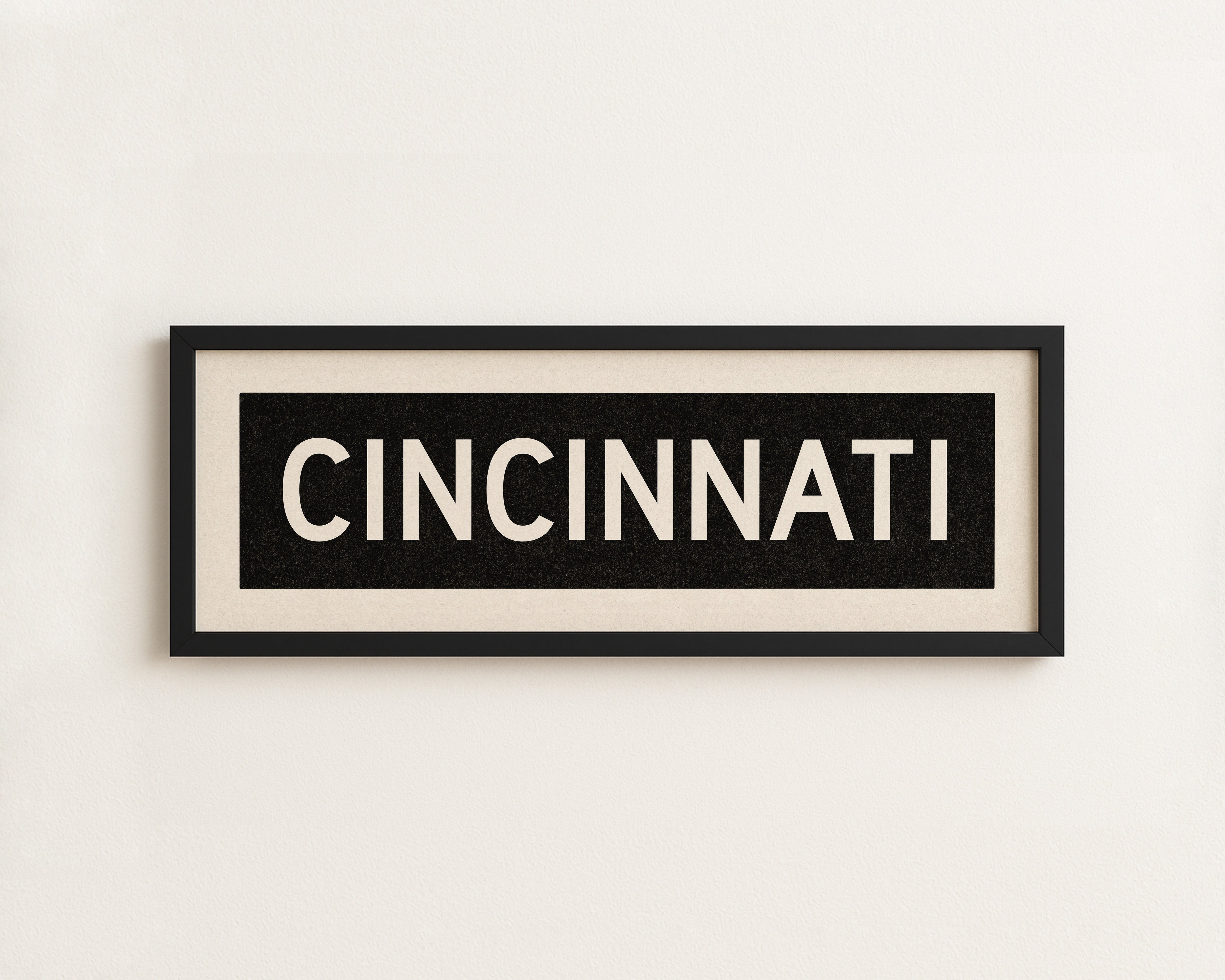 Framed Cincinnati Ohio Bus Scroll - Tejas Country Club