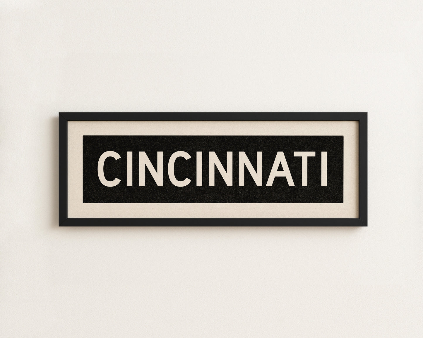 Framed Cincinnati Ohio Bus Scroll