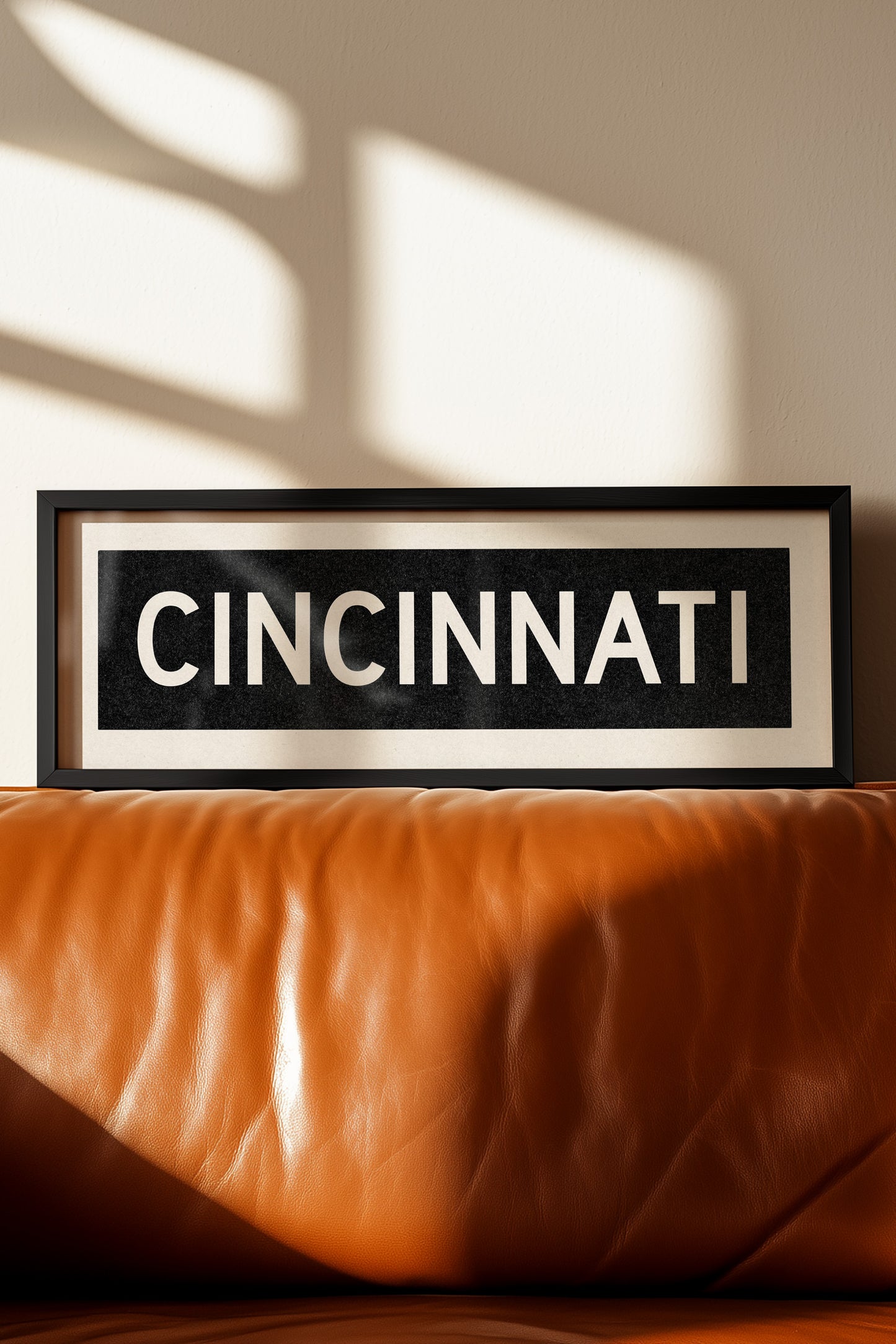 Framed Cincinnati Ohio Bus Scroll