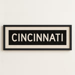 Framed Cincinnati Ohio Bus Scroll - Tejas Country Club