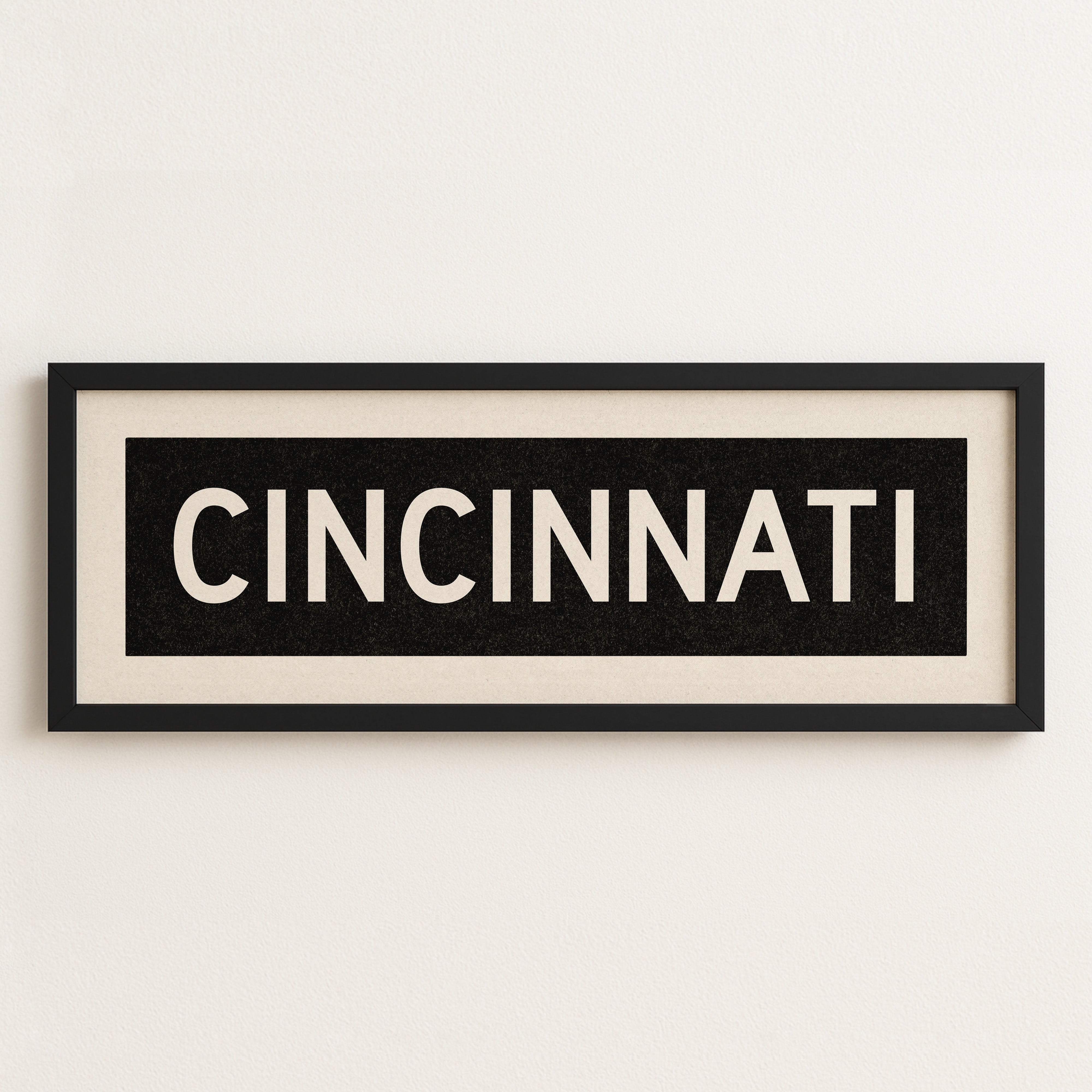 Framed Cincinnati Ohio Bus Scroll - Tejas Country Club