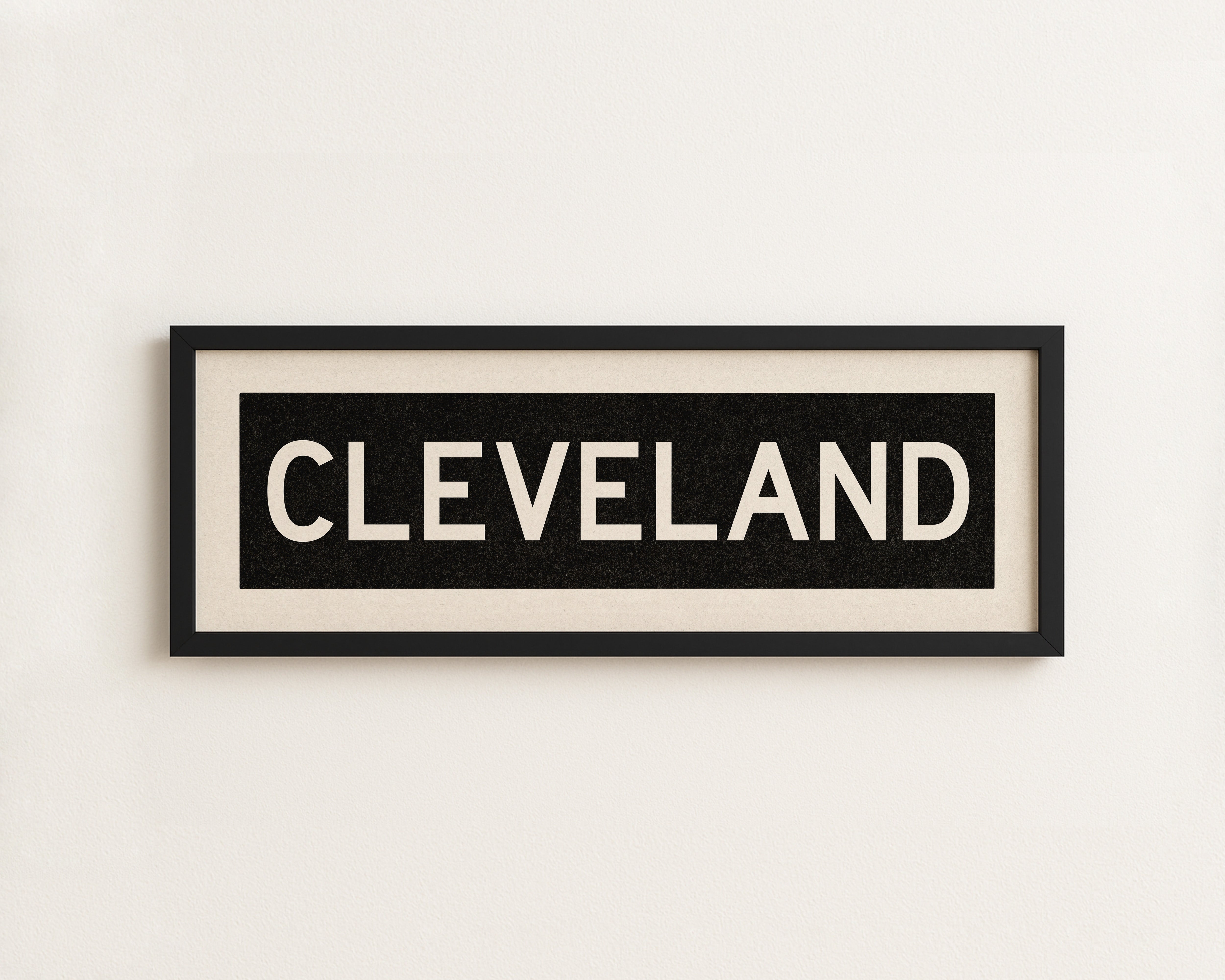Framed Cleveland Ohio Bus Scroll - Tejas Country Club