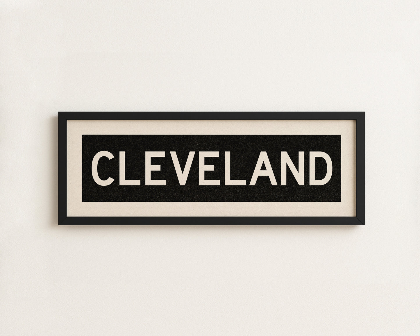 Framed Cleveland Ohio Bus Scroll