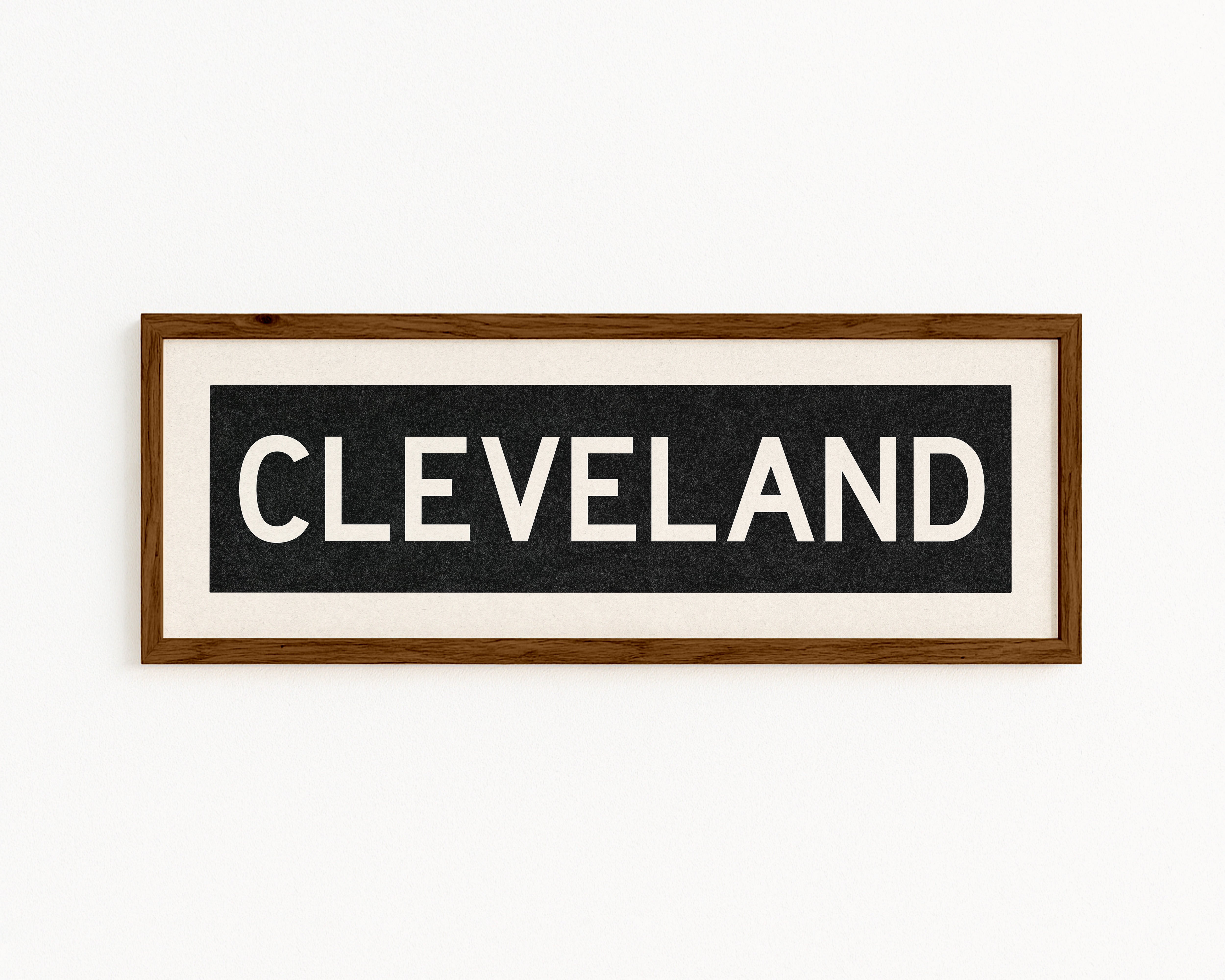Framed Cleveland Ohio Bus Scroll - Tejas Country Club