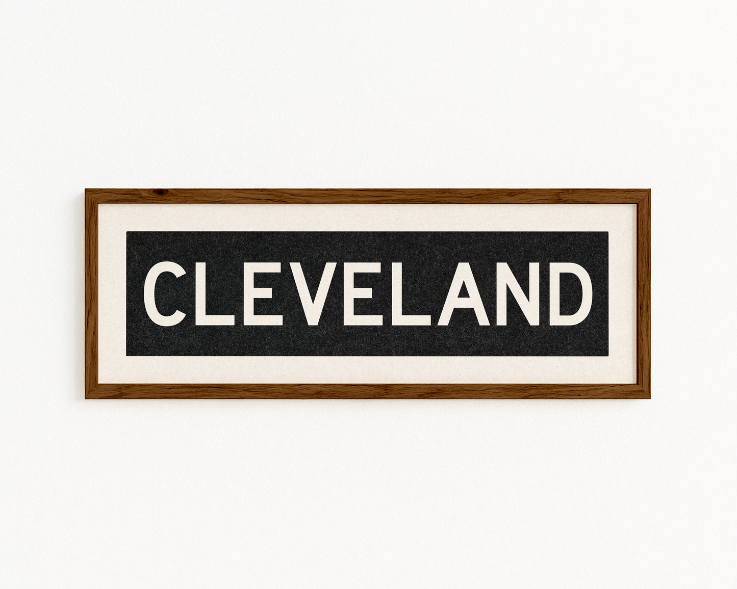Framed Cleveland Ohio Bus Scroll