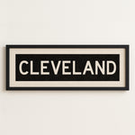 Framed Cleveland Ohio Bus Scroll - Tejas Country Club