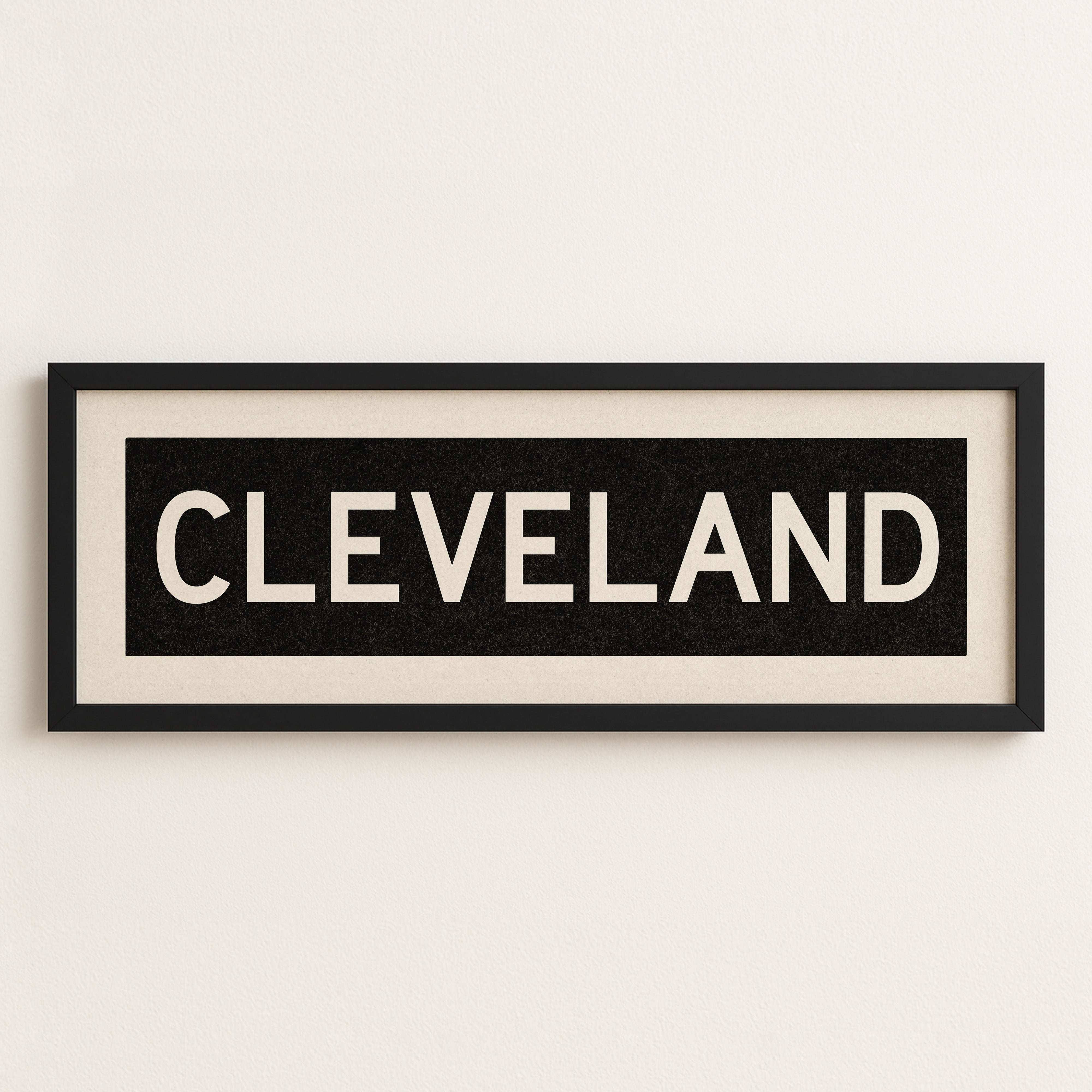 Framed Cleveland Ohio Bus Scroll - Tejas Country Club