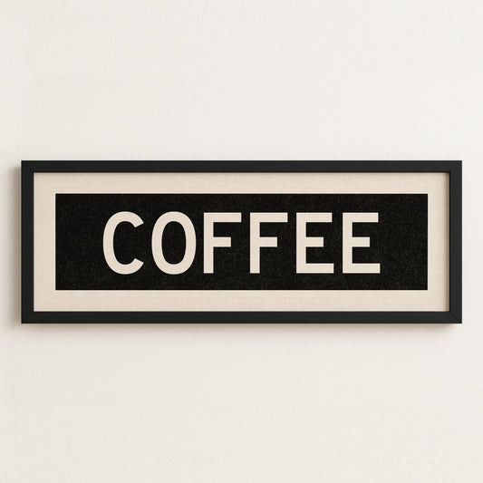 Framed Coffee Bus Scroll Sign - Tejas Country Club