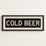 Framed Cold Beer Bus Scroll Sign - Tejas Country Club