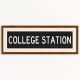 Framed College Station Texas Bus Scroll - Tejas Country Club