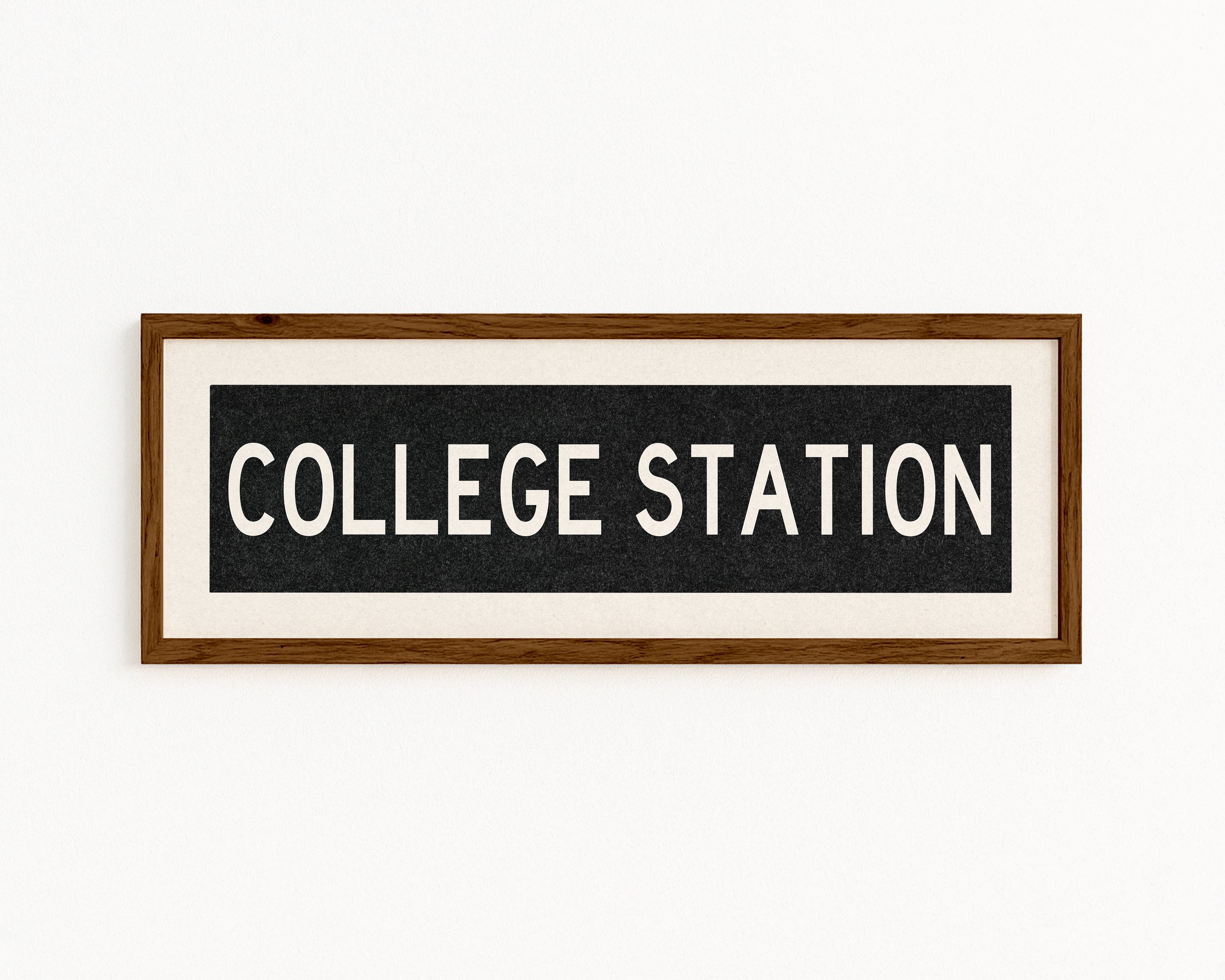 Framed College Station Texas Bus Scroll - Tejas Country Club