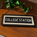 Framed College Station Texas Bus Scroll - Tejas Country Club