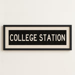 Framed College Station Texas Bus Scroll - Tejas Country Club