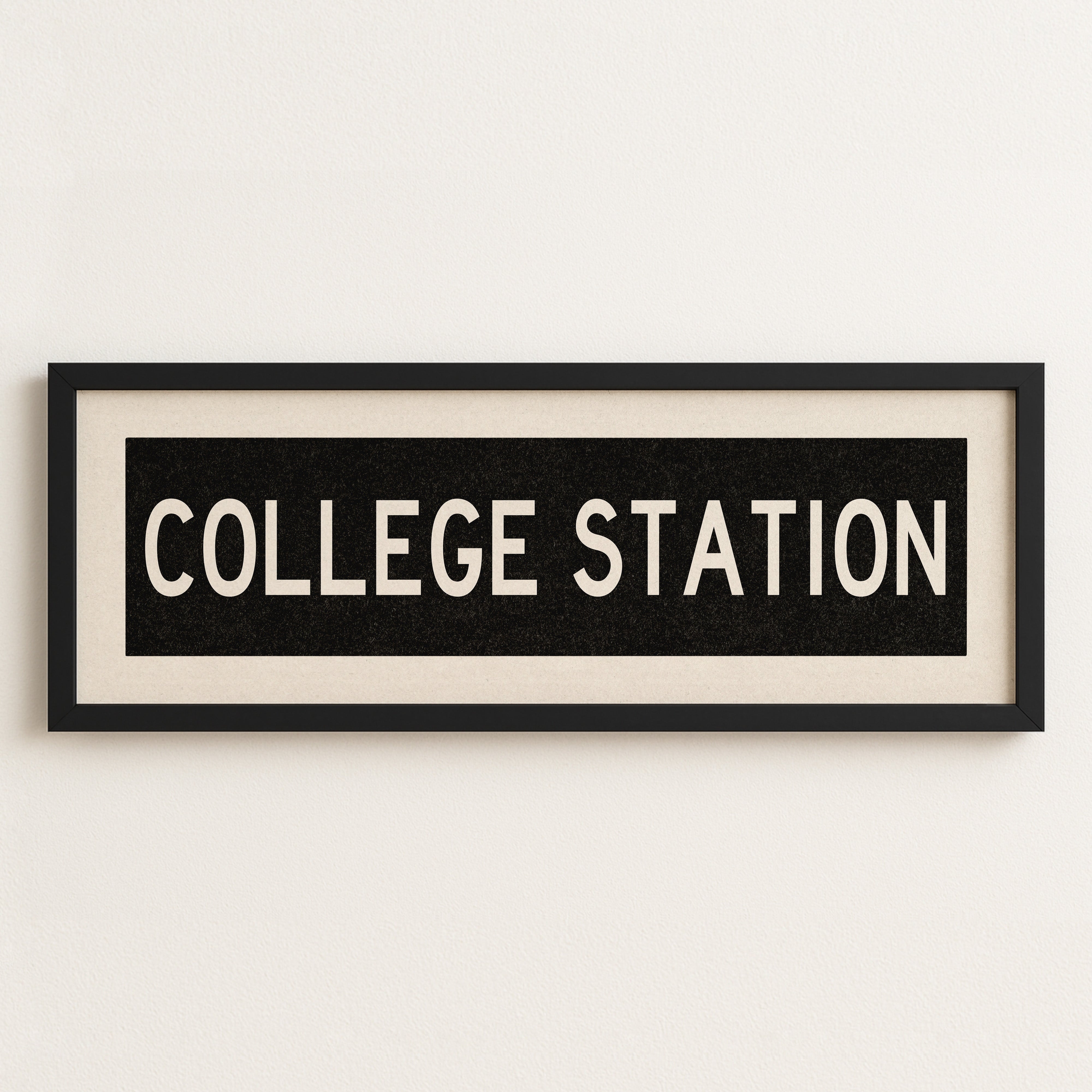 Framed College Station Texas Bus Scroll - Tejas Country Club