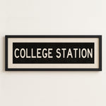 Framed College Station Texas Bus Scroll - Tejas Country Club
