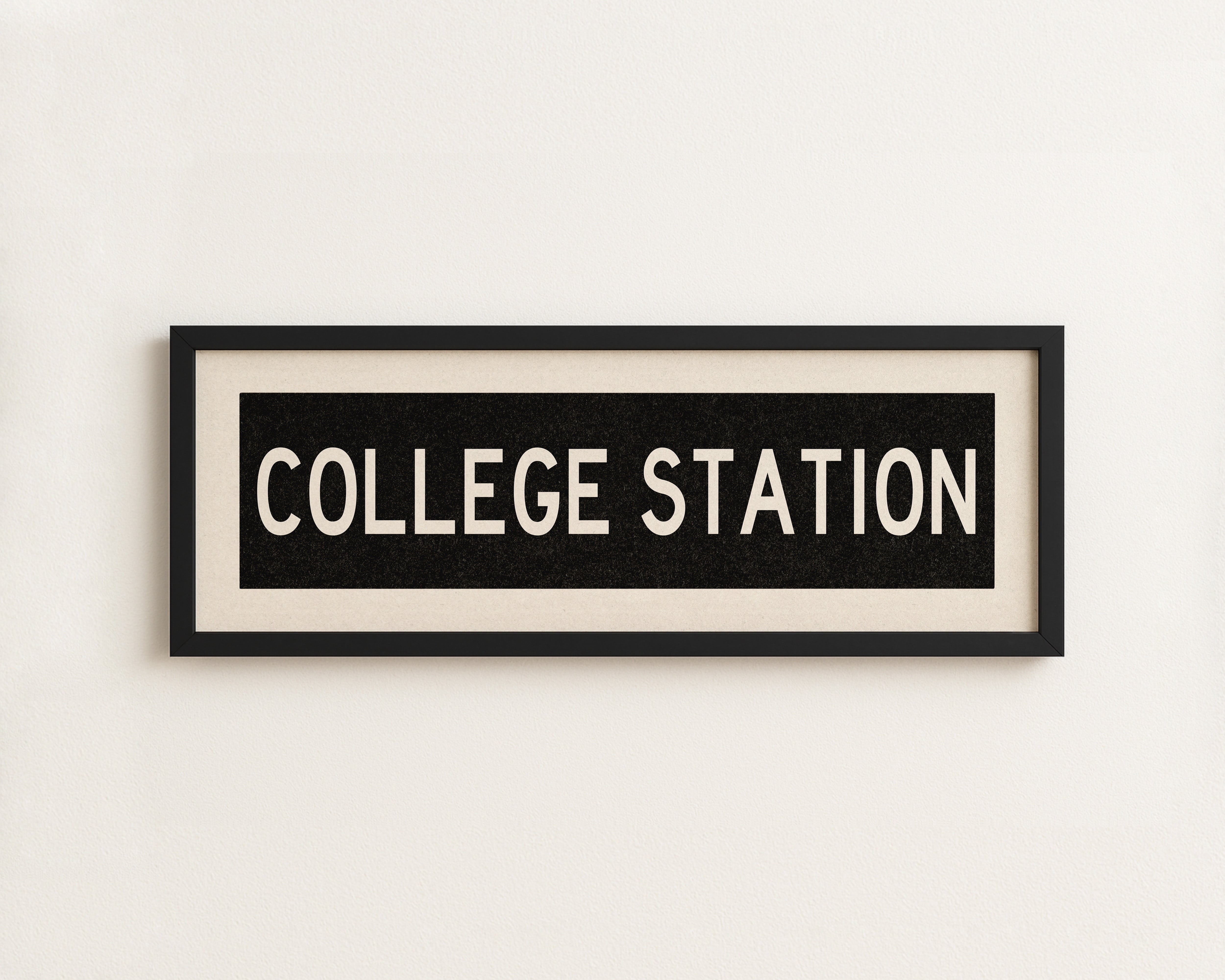Framed College Station Texas Bus Scroll - Tejas Country Club