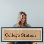 Saturdays in College Station, Texas Vintage Flash Card Framed Print - Tejas Country Club