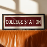 Framed College Station Maroon Bus Scroll - Tejas Country Club