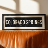 Framed Colorado Springs Colorado Bus Scroll