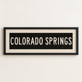Framed Colorado Springs Colorado Bus Scroll