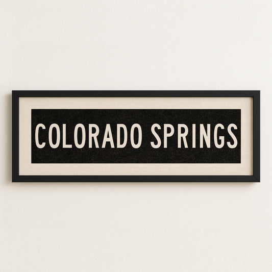 Framed Colorado Springs Colorado Bus Scroll