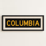 Framed Columbia Black and Gold Bus Scroll - Tejas Country Club