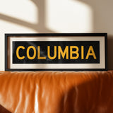 Framed Columbia Black and Gold Bus Scroll - Tejas Country Club