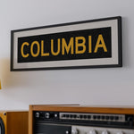 Framed Columbia Black and Gold Bus Scroll - Tejas Country Club