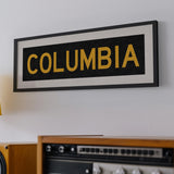 Framed Columbia Black and Gold Bus Scroll - Tejas Country Club
