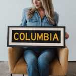 Framed Columbia Black and Gold Bus Scroll - Tejas Country Club