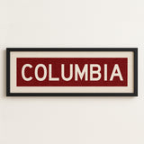 Framed Columbia Scarlet Bus Scroll - Tejas Country Club