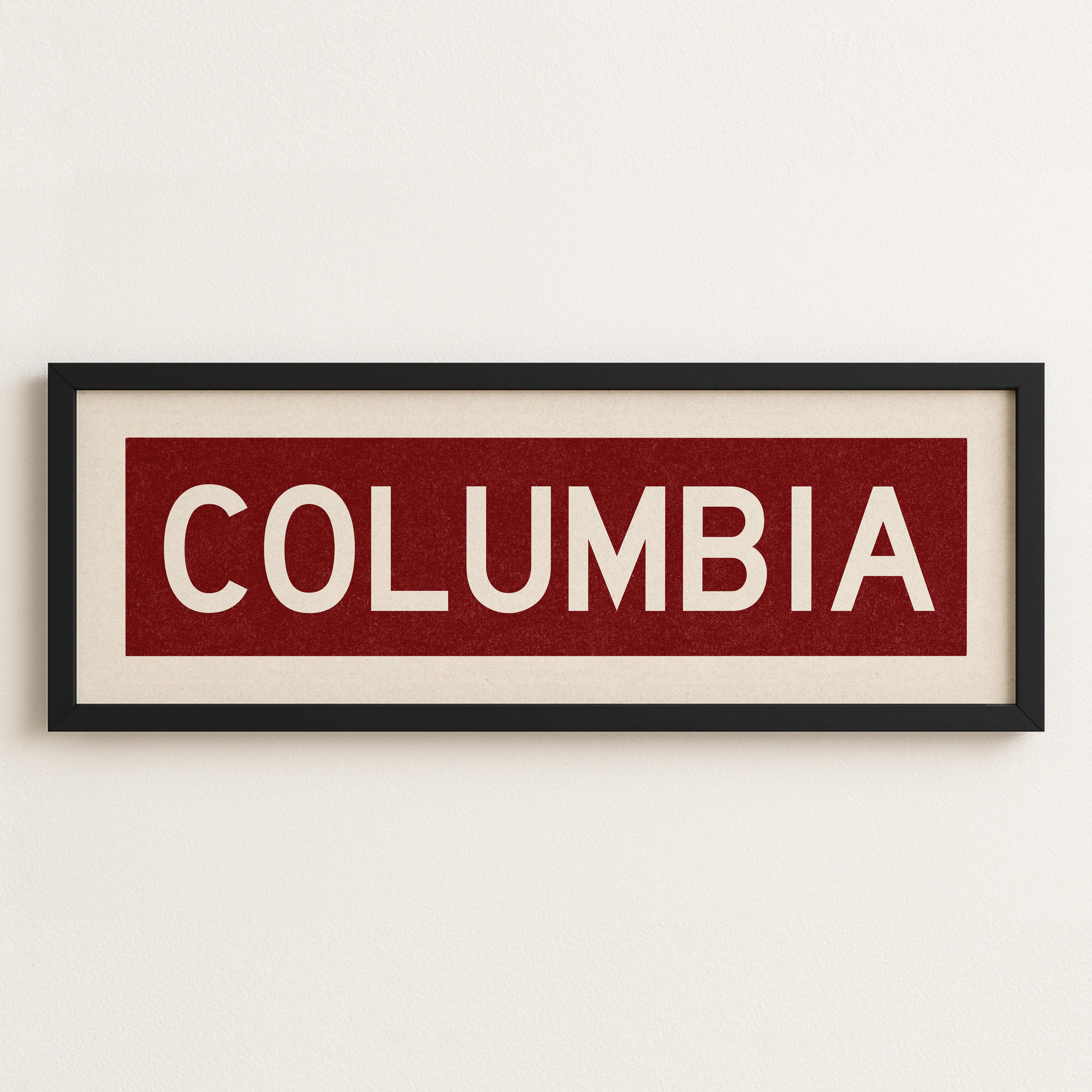 Framed Columbia Scarlet Bus Scroll - Tejas Country Club