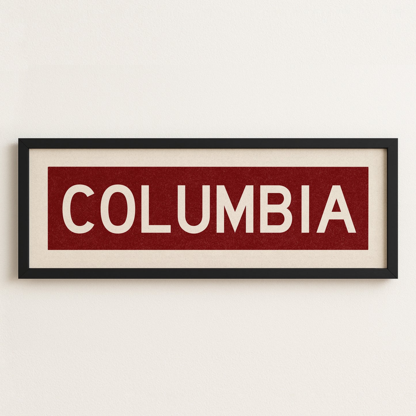 Framed Columbia Scarlet Bus Scroll - Tejas Country Club
