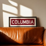 Framed Columbia Scarlet Bus Scroll - Tejas Country Club