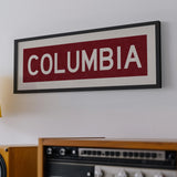 Framed Columbia Scarlet Bus Scroll - Tejas Country Club