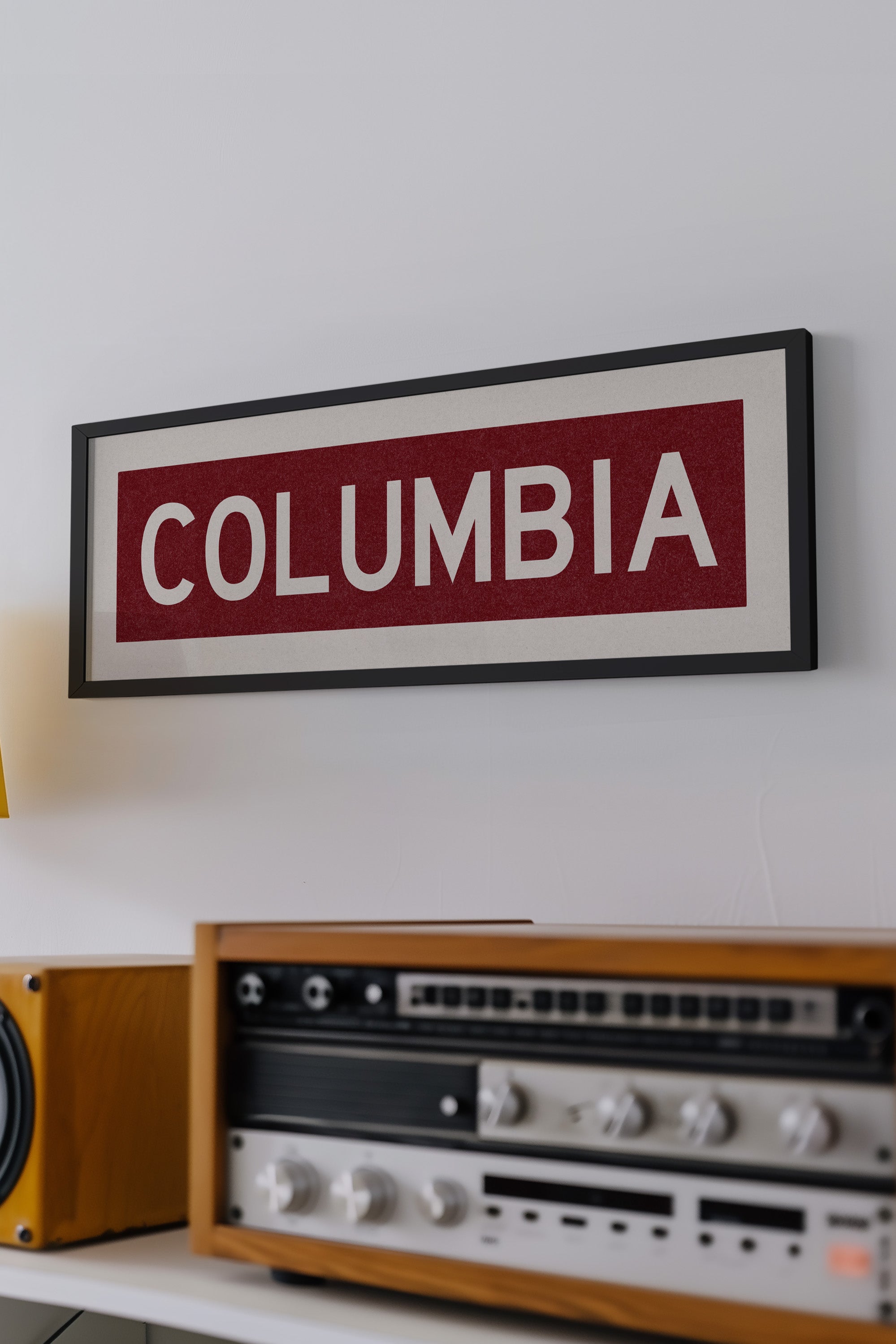 Framed Columbia Scarlet Bus Scroll - Tejas Country Club