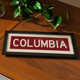 Framed Columbia Scarlet Bus Scroll - Tejas Country Club