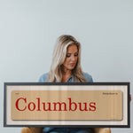 Saturdays in Columbus, Ohio Vintage Flash Card Framed Print - Tejas Country Club