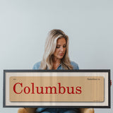 Saturdays in Columbus, Ohio Vintage Flash Card Framed Print - Tejas Country Club
