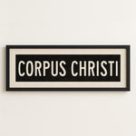 Framed Corpus Christi Texas Bus Scroll - Tejas Country Club