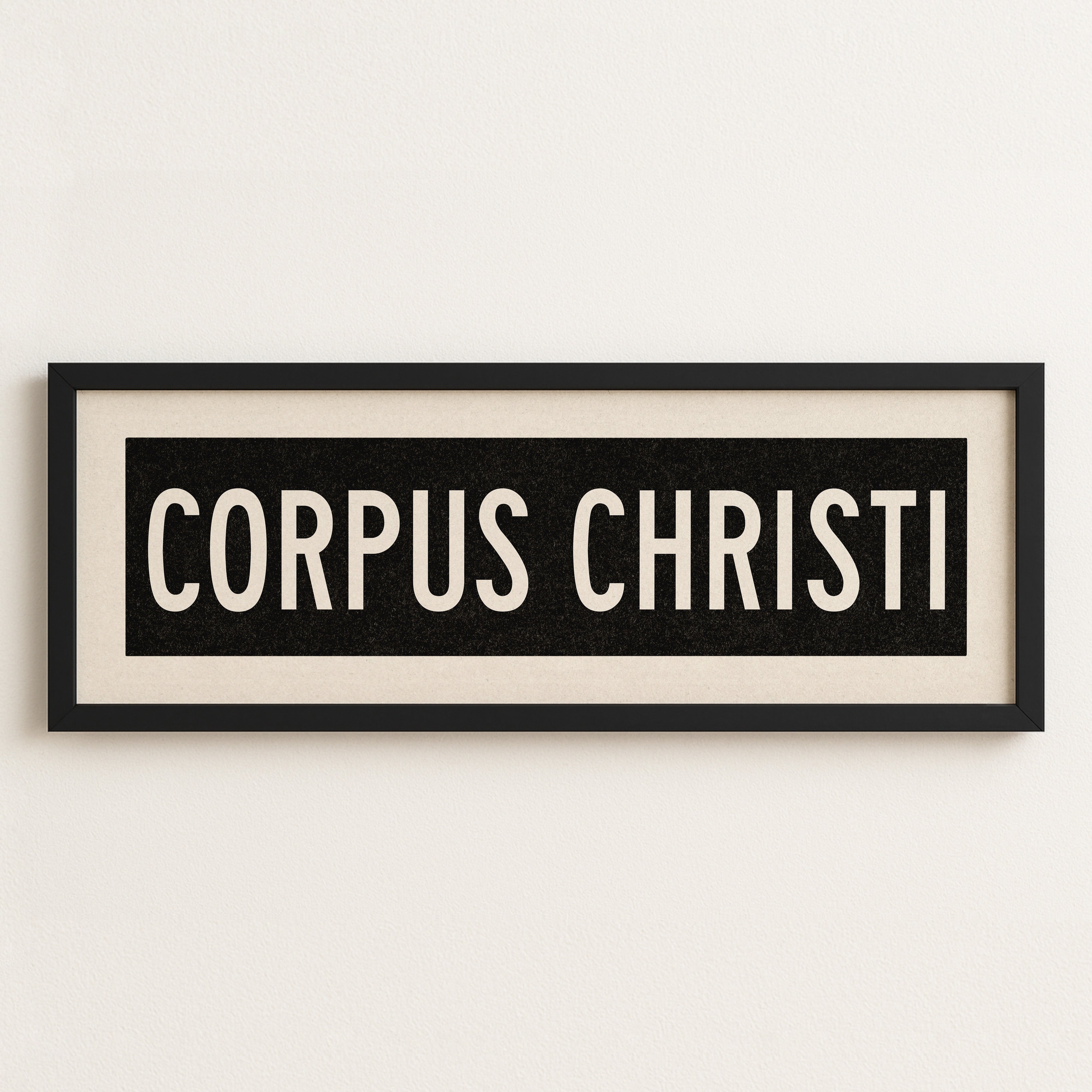 Framed Corpus Christi Texas Bus Scroll - Tejas Country Club