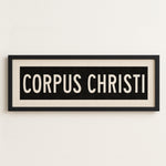 Framed Corpus Christi Texas Bus Scroll - Tejas Country Club