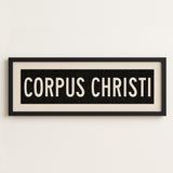 Framed Corpus Christi Texas Bus Scroll - Tejas Country Club