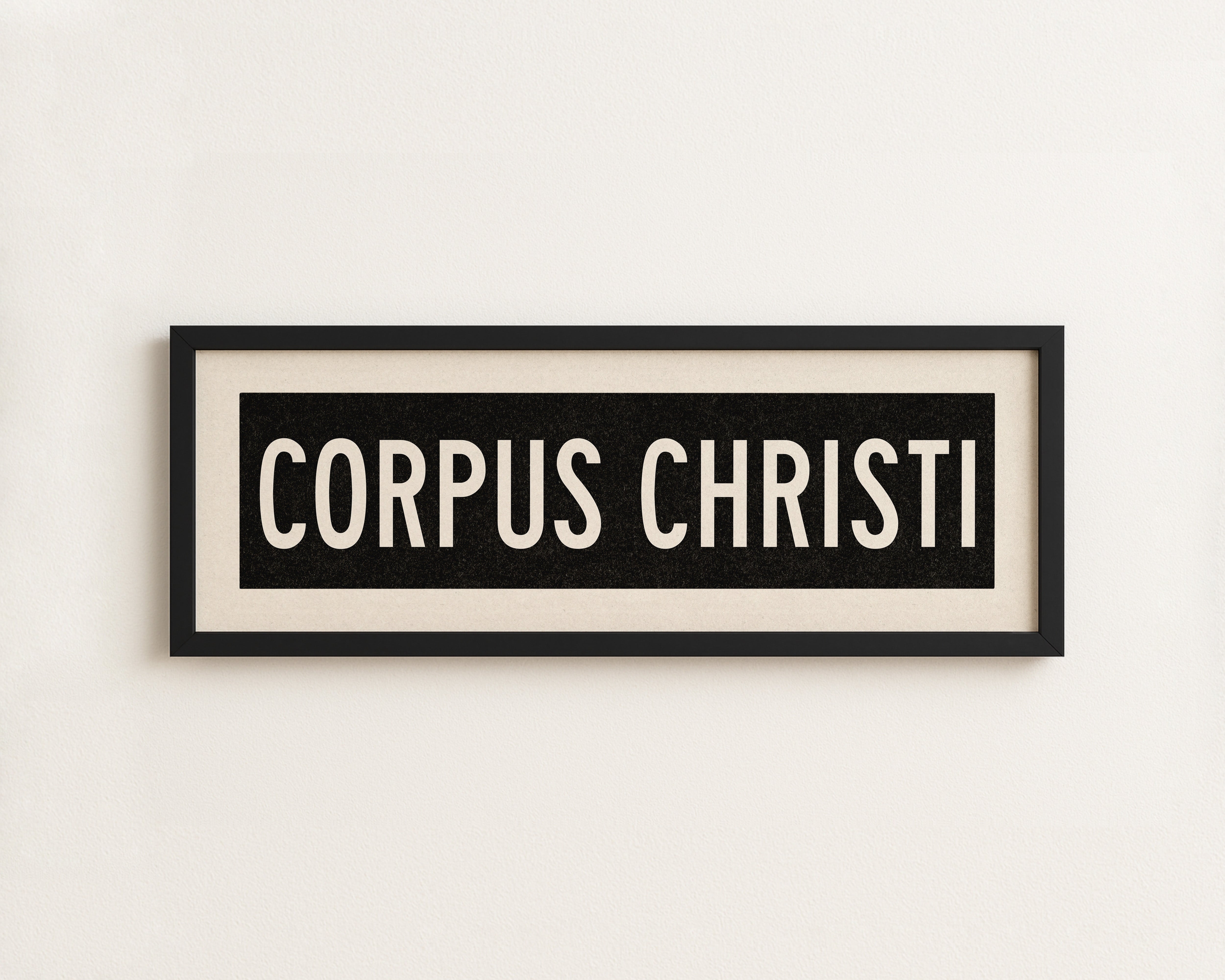 Framed Corpus Christi Texas Bus Scroll - Tejas Country Club