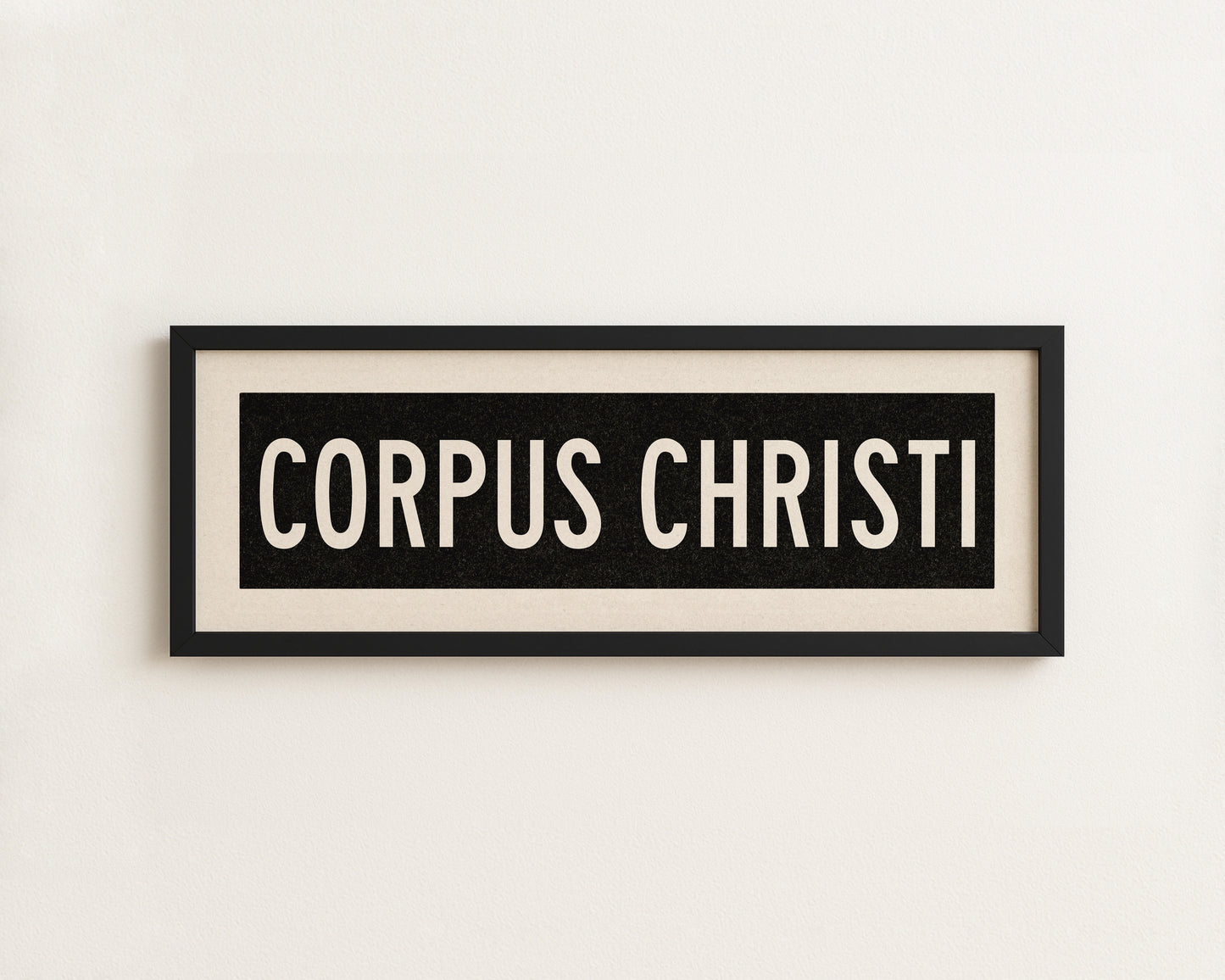 Framed Corpus Christi Texas Bus Scroll - Tejas Country Club