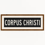 Framed Corpus Christi Texas Bus Scroll - Tejas Country Club