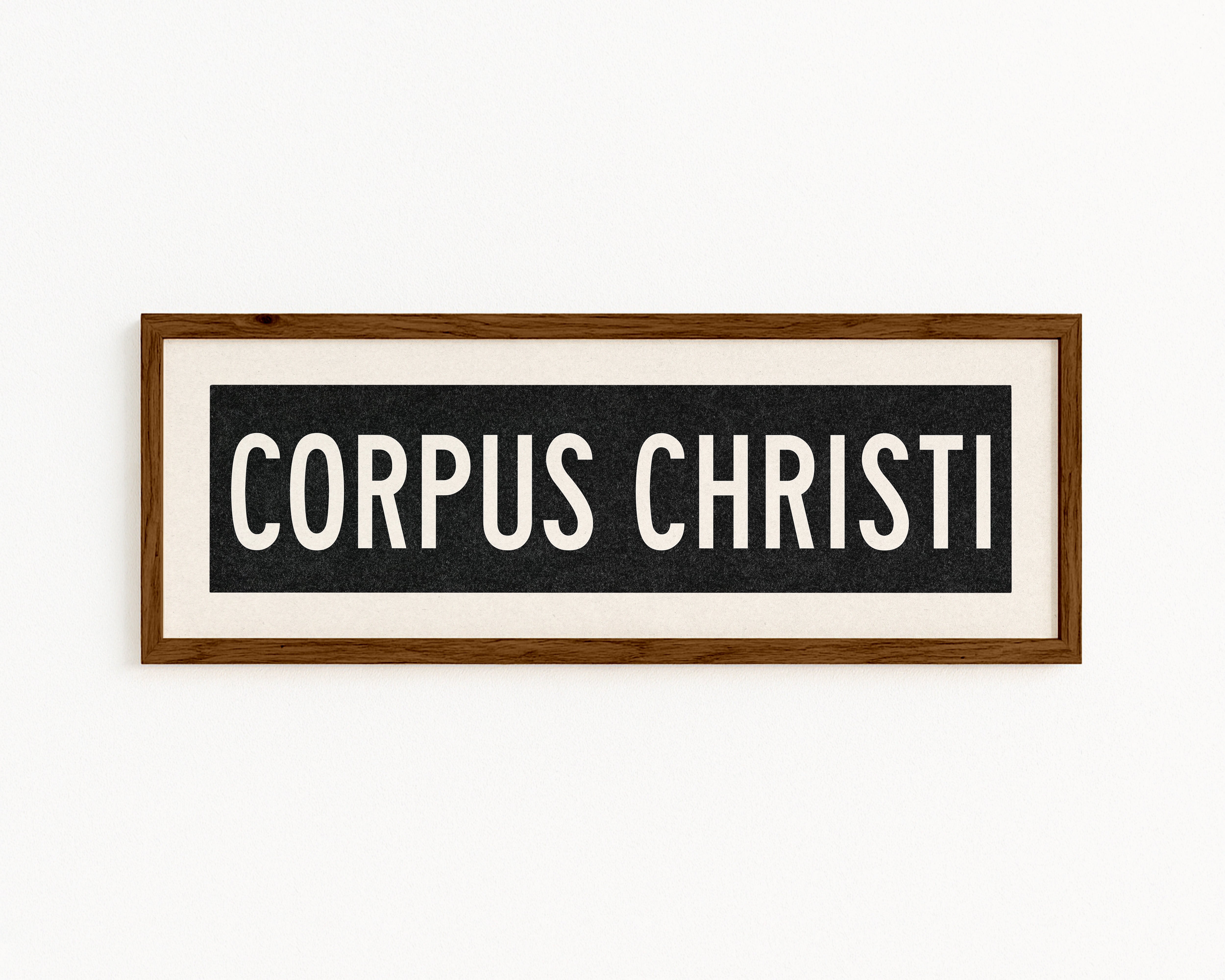 Framed Corpus Christi Texas Bus Scroll - Tejas Country Club