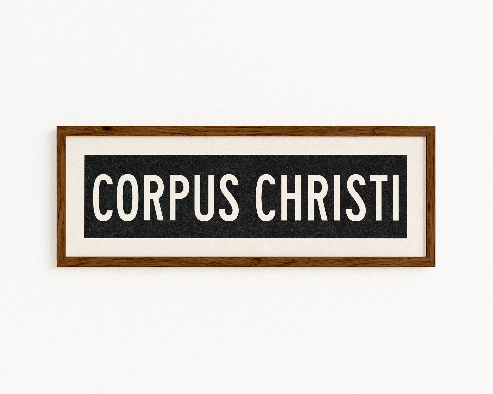 Framed Corpus Christi Texas Bus Scroll - Tejas Country Club