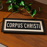 Framed Corpus Christi Texas Bus Scroll - Tejas Country Club