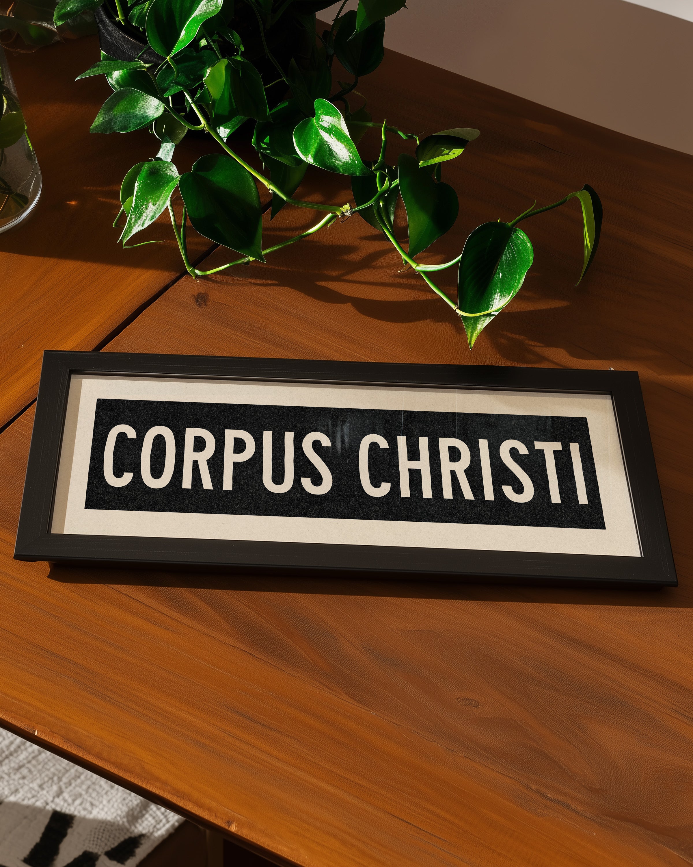Framed Corpus Christi Texas Bus Scroll - Tejas Country Club